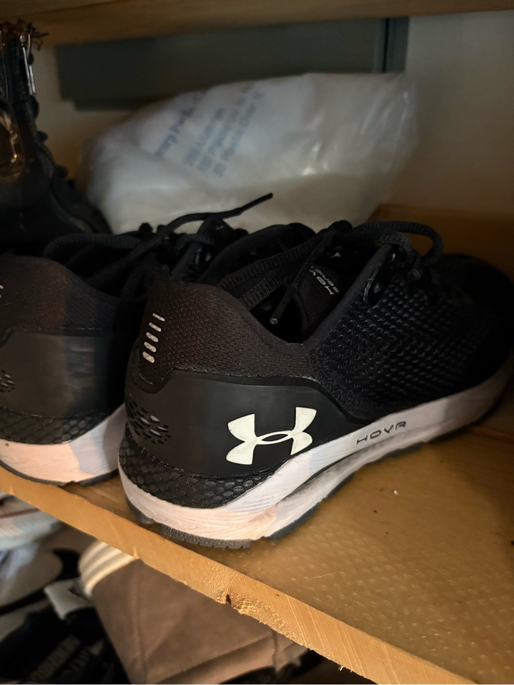 Under Armour Black and White HOVR Women's Running Shoes
